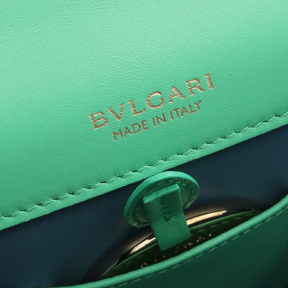 セルペンティ フォーエバー 2WAY ハンドバッグ レザー グリーン ブルガリ バッグ BVLGARI