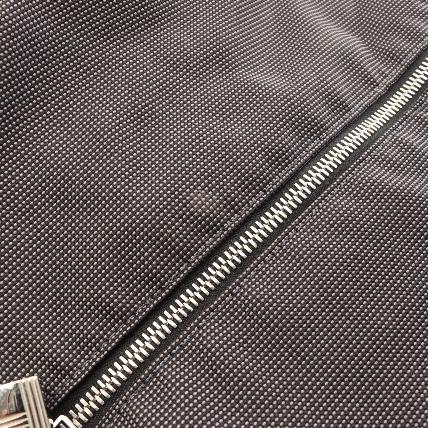 エールラインTGM ショルダーバッグ トートバッグ ナイロンキャンバス ダークグレー シルバー金具 エルメス