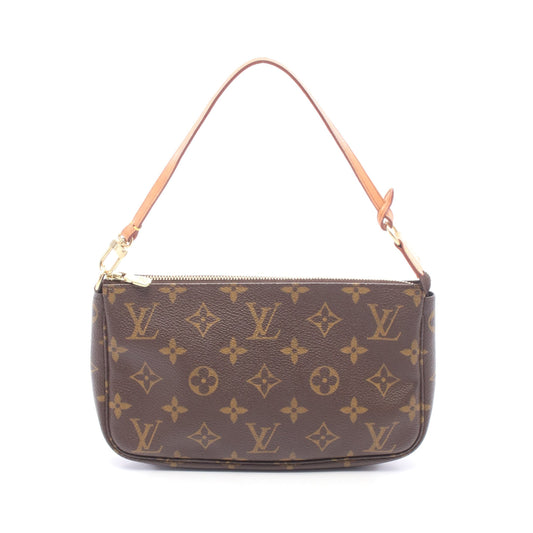 ポシェットアクセソワール モノグラム ハンドバッグ PVC レザー ブラウン ルイヴィトン バッグ LOUIS VUITTON