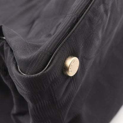 ニュートラベルラインMM ハンドバッグ トートバッグ ナイロンキャンバス レザー ブラック ゴールド金具 シャネル