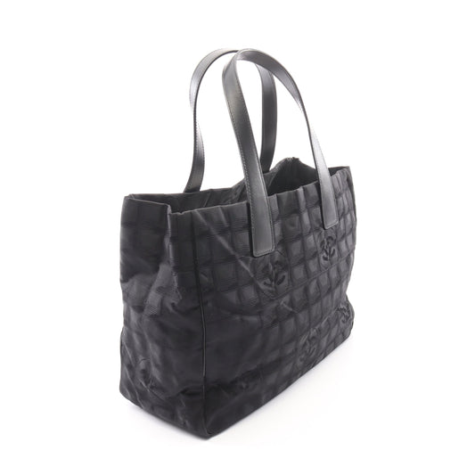 ニュートラベルラインMM ハンドバッグ トートバッグ ナイロンキャンバス レザー ブラック ゴールド金具 シャネル バッグ CHANEL