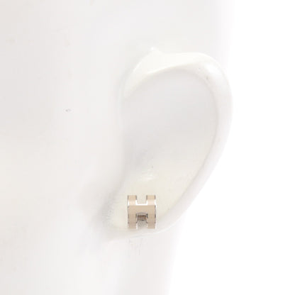 MINI POP H ミニポップアッシュ ピアス GP シルバー グレーベージュ エルメス アクセサリー HERMES