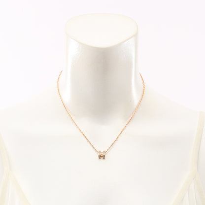 MINI POP H ミニポップアッシュ ネックレス GP ゴールド グレーベージュ エルメス アクセサリー HERMES