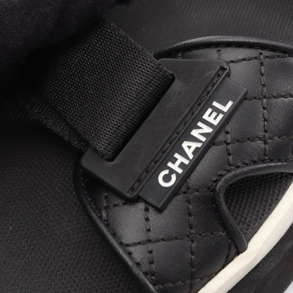ココマーク マトラッセ サンダル レザー ブラック シャネル シューズ CHANEL