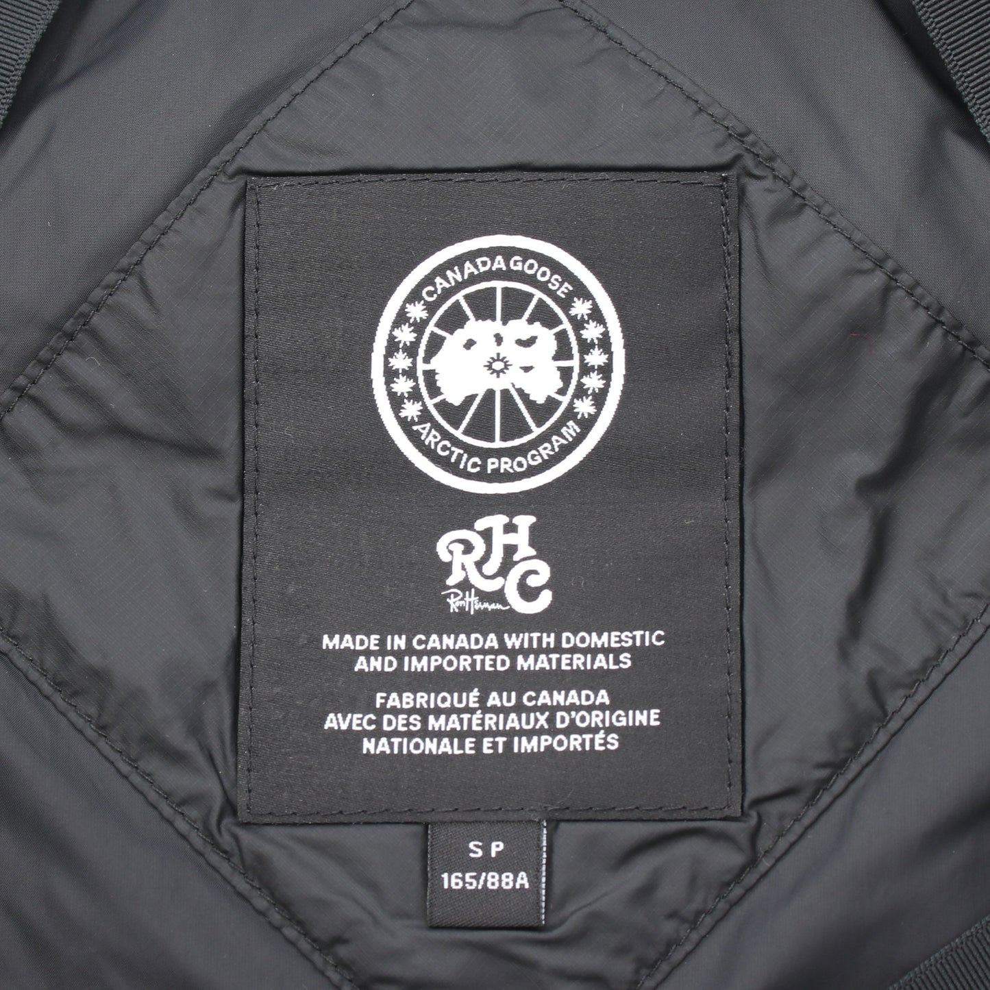 CANADA GOOSE × Ron Herman BLACK LABEL ダウンジャケット ナイロン ブラック カナダグース