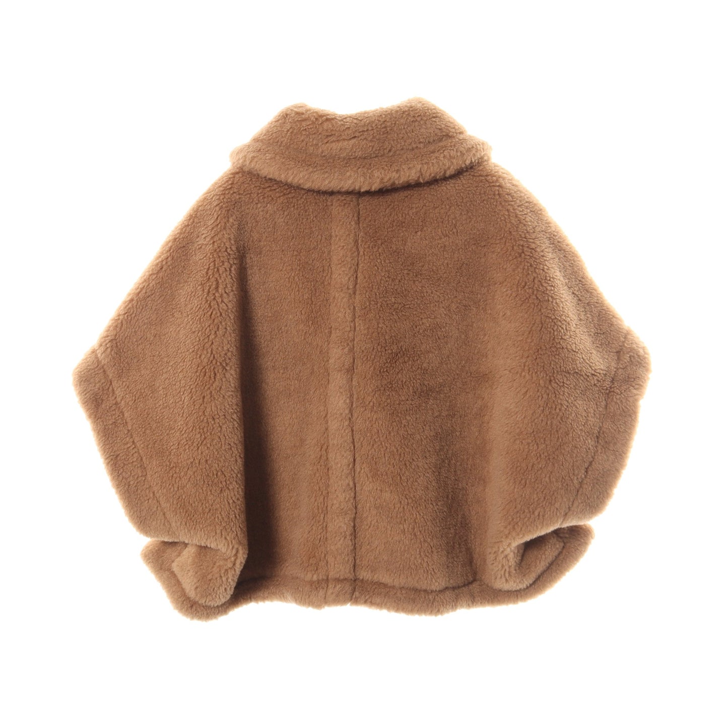 NEWTERZO TEDDY テディベア アイコン ボア ケープコート ポンチョ キャメル シルク ブラウン マックスマーラ