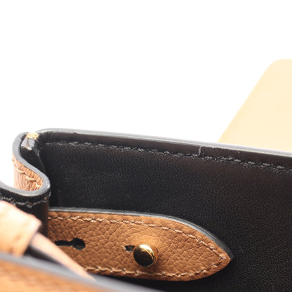 Versace × FENDI FENDACE ラ メドゥーサ トップハンドル 2WAY ハンドバッグ レザー ブラウン ヴェルサーチ