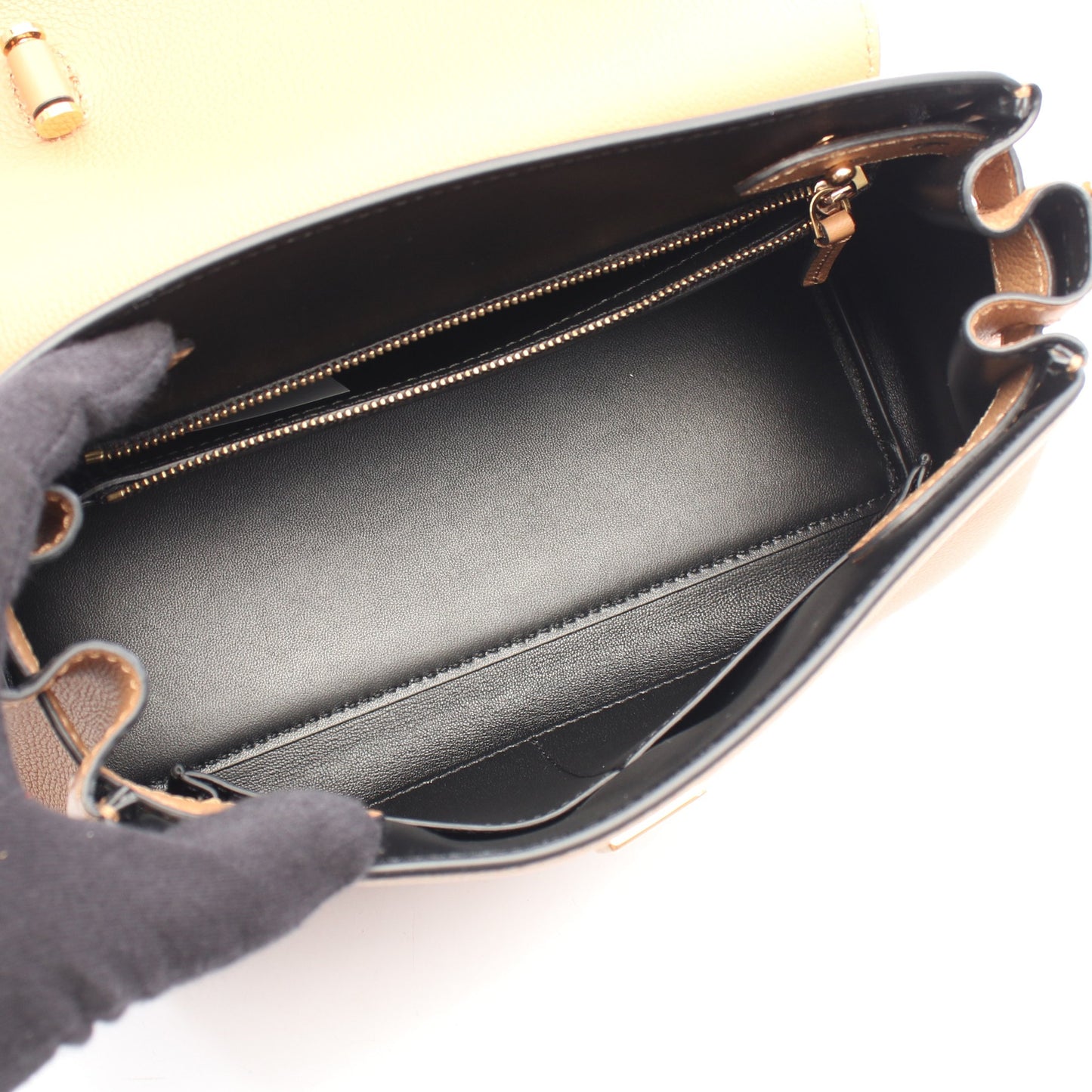 Versace × FENDI FENDACE ラ メドゥーサ トップハンドル 2WAY ハンドバッグ レザー ブラウン ヴェルサーチ