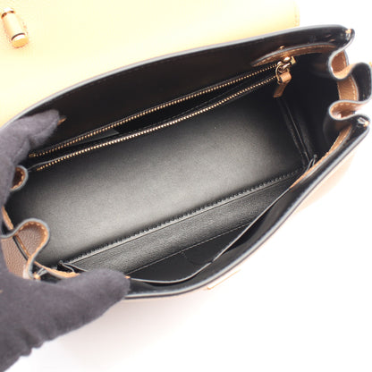 Versace × FENDI FENDACE ラ メドゥーサ トップハンドル 2WAY ハンドバッグ レザー ブラウン ヴェルサーチ