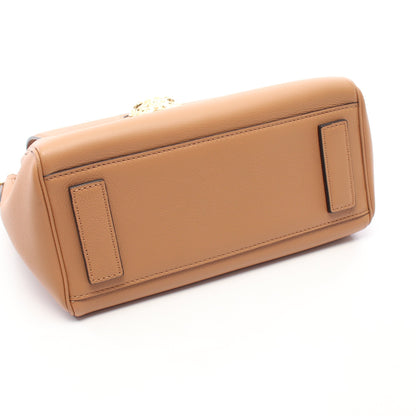 Versace × FENDI FENDACE ラ メドゥーサ トップハンドル 2WAY ハンドバッグ レザー ブラウン ヴェルサーチ