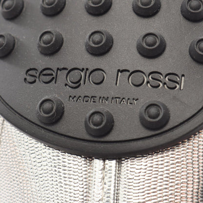 SR TWENTY モカシン レザー シルバー セルジオロッシ シューズ Sergio Rossi
