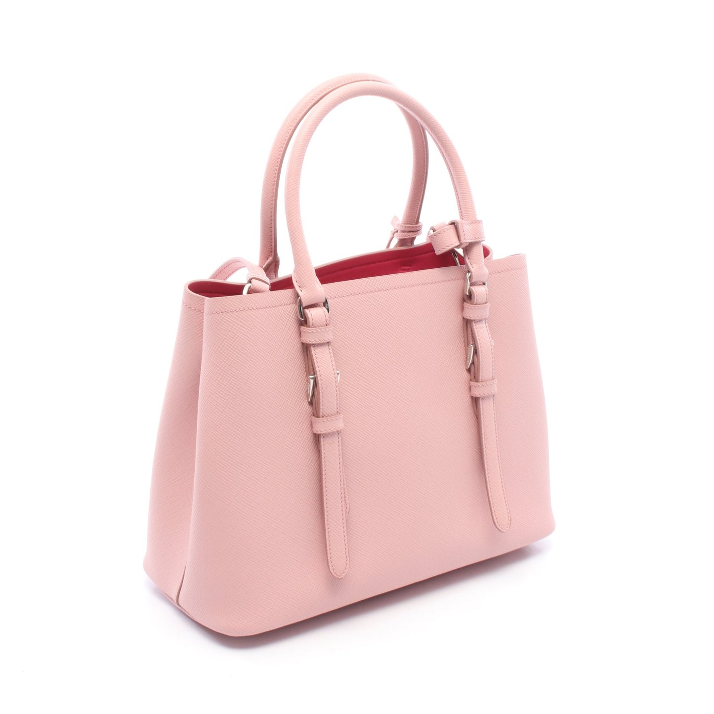 SAFFIANO CUIR 2WAY ハンドバッグ レザー ライトピンク プラダ