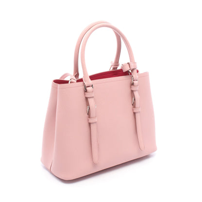 SAFFIANO CUIR 2WAY ハンドバッグ レザー ライトピンク プラダ