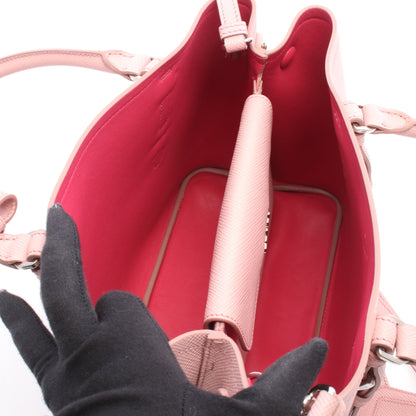 SAFFIANO CUIR 2WAY ハンドバッグ レザー ライトピンク プラダ