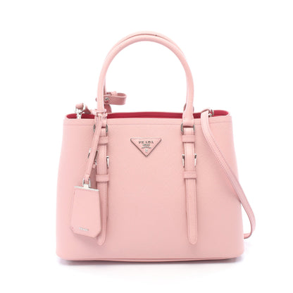 SAFFIANO CUIR 2WAY ハンドバッグ レザー ライトピンク プラダ