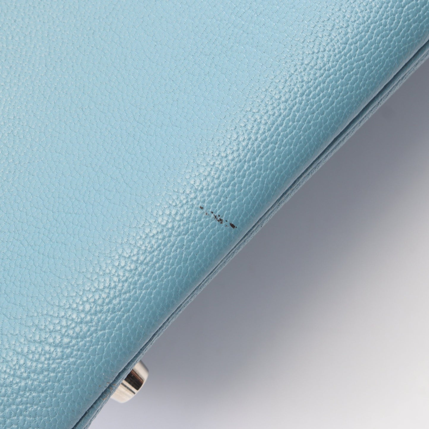 バーキン30 ブルージーン ハンドバッグ シェーブル ブルー シルバー金具 □C刻印 エルメス