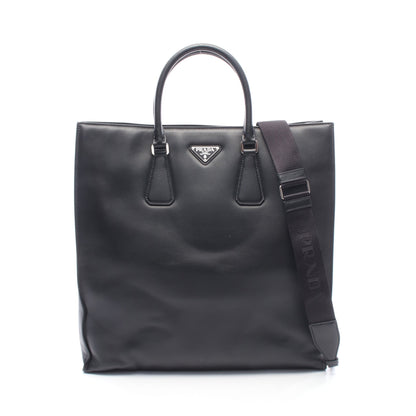 SHOPPING 2WAY ハンドバッグ トートバッグ レザー ブラック プラダ