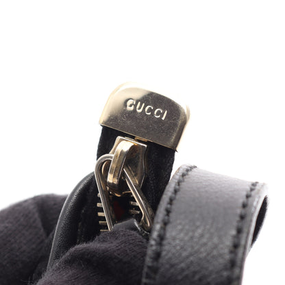 GGキャンバス ショルダーバッグ キャンバス レザー ブラック グッチ