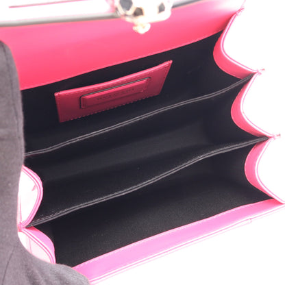 セルペンティ フォーエバー トップハンドル 2WAY ハンドバッグ レザー ピンク ブルガリ