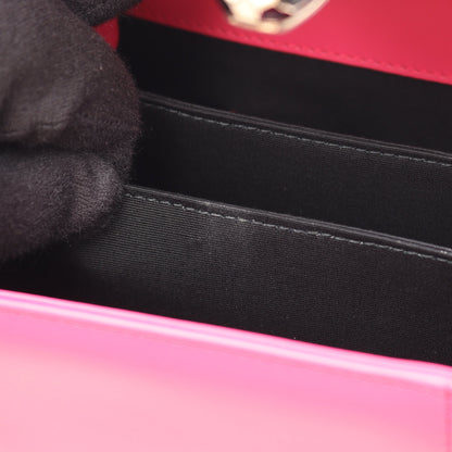 セルペンティ フォーエバー トップハンドル 2WAY ハンドバッグ レザー ピンク ブルガリ