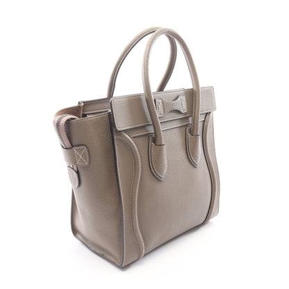 ラゲージ マイクロショッパー ハンドバッグ トートバッグ レザー グレーベージュ セリーヌ バッグ CELINE