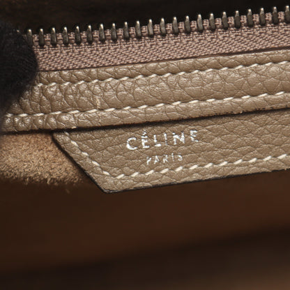 ラゲージ マイクロショッパー ハンドバッグ トートバッグ レザー グレーベージュ セリーヌ バッグ CELINE