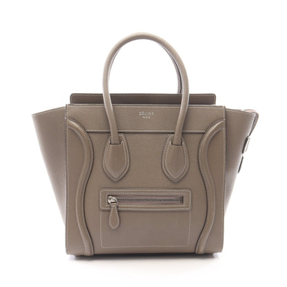 ラゲージ マイクロショッパー ハンドバッグ トートバッグ レザー グレーベージュ セリーヌ バッグ CELINE