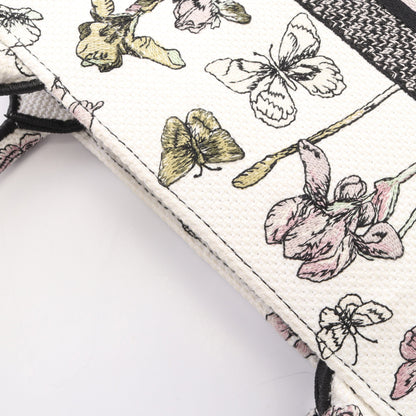 BOOK TOTE ブックトート ミディアム ハンドバッグ トートバッグ キャンバス ホワイト ブラック マルチカラー クリスチャンディオール