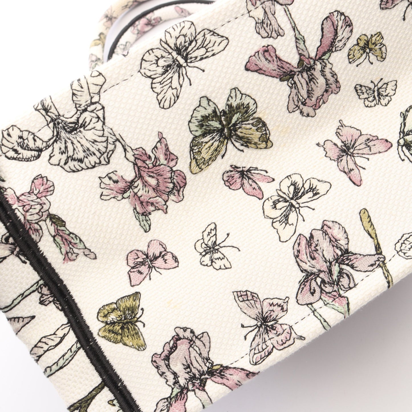 BOOK TOTE ブックトート ミディアム ハンドバッグ トートバッグ キャンバス ホワイト ブラック マルチカラー クリスチャンディオール