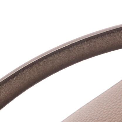 パズルエッジ ラージ 2WAY ハンドバッグ レザー ダークブラウン ロエベ