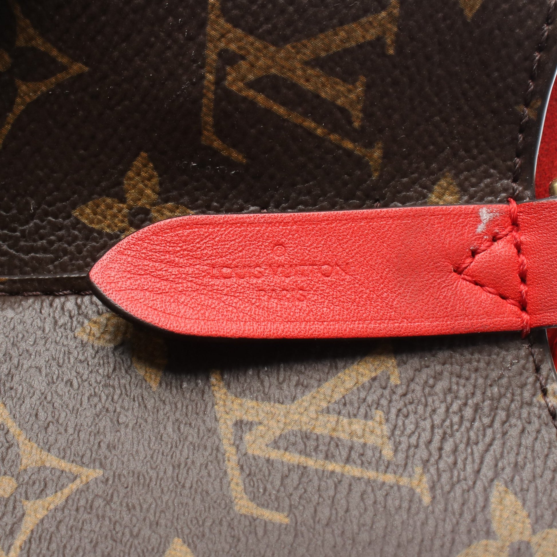 ネオノエ モノグラム コクリコ ショルダーバッグ PVC レザー ブラウン レッド ルイヴィトン バッグ LOUIS VUITTON