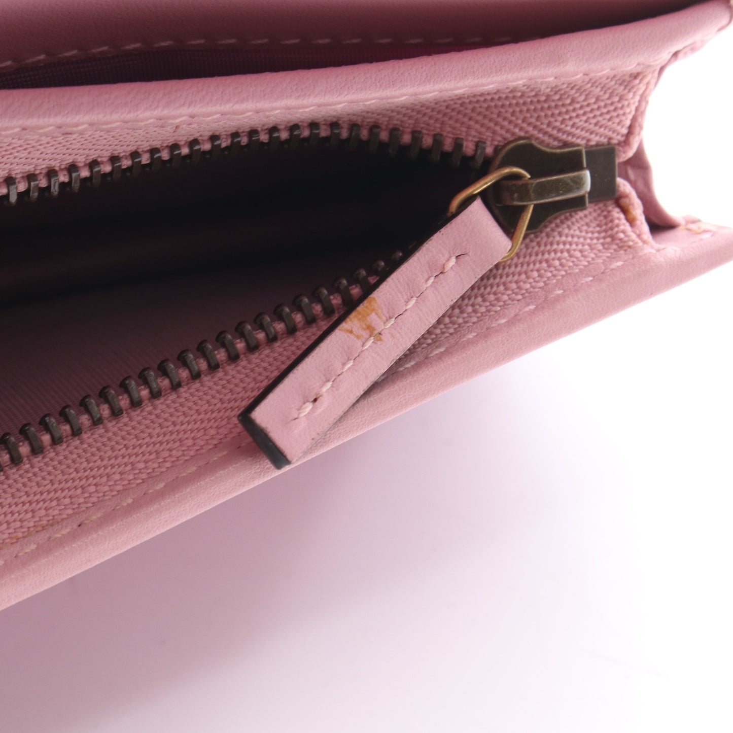 GGスプリーム ストロベリープリント 二つ折り財布 PVC レザー ベージュ ブラウン マルチカラー グッチ