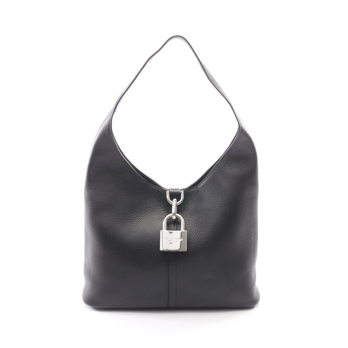 LOCKER NORTH-SOUTH ミディアム ホーボーバッグ ワンショルダーバッグ レザー ブラック バレンシアガ バッグ BALENCIAGA