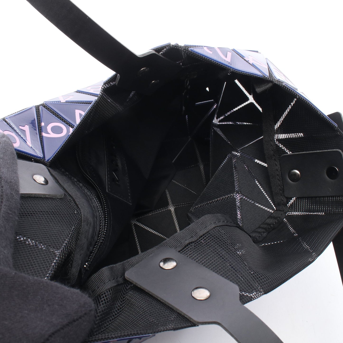 LUCENT RANSU ハンドバッグ トートバッグ PVC ネイビー ピンク シルバー バオバオイッセイミヤケ