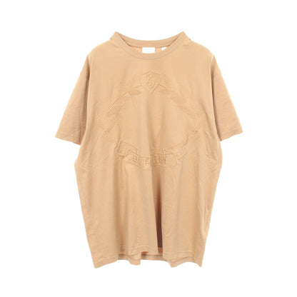 ロゴ刺繍 半袖Tシャツ コットン ベージュ バーバリー トップス BURBERRY