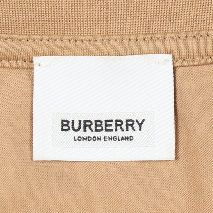 ロゴ刺繍 半袖Tシャツ コットン ベージュ バーバリー トップス BURBERRY