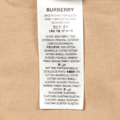 ロゴ刺繍 半袖Tシャツ コットン ベージュ バーバリー トップス BURBERRY