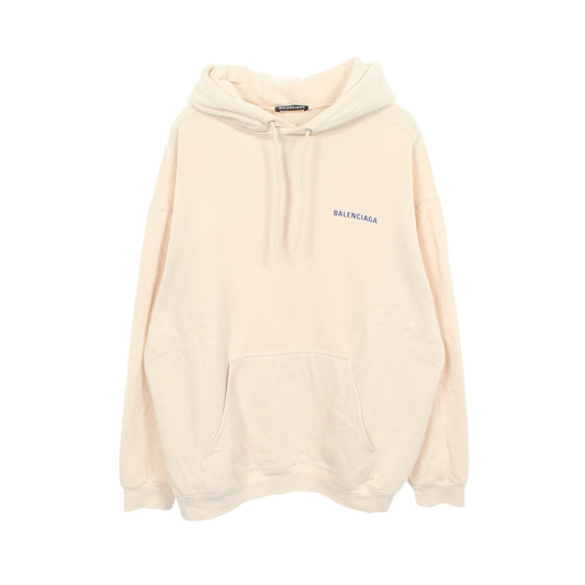 ロゴプリント プルオーバーパーカー コットン ライトベージュ バレンシアガ トップス BALENCIAGA