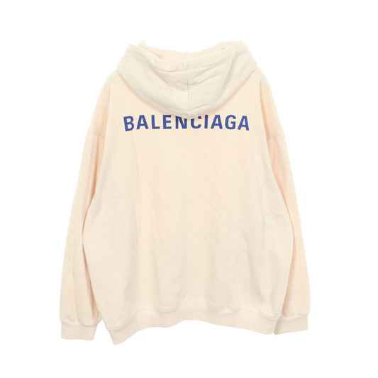 ロゴプリント プルオーバーパーカー コットン ライトベージュ バレンシアガ トップス BALENCIAGA