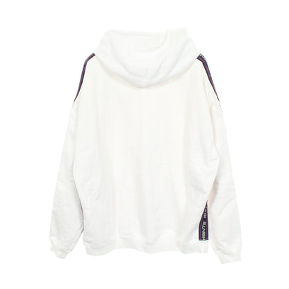 21AW Logo Tape Hoodie プルオーバーパーカー コットン ホワイト ヴェトモン トップス VETEMENTS