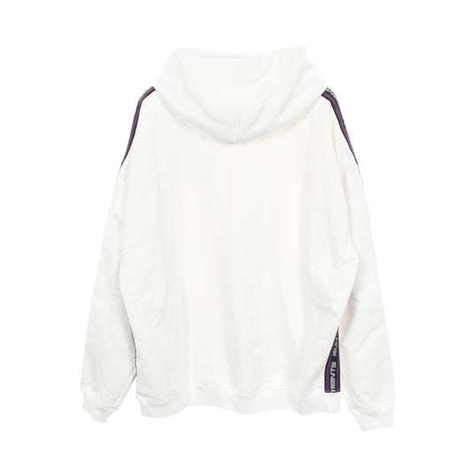 21AW Logo Tape Hoodie プルオーバーパーカー コットン ホワイト ヴェトモン トップス VETEMENTS