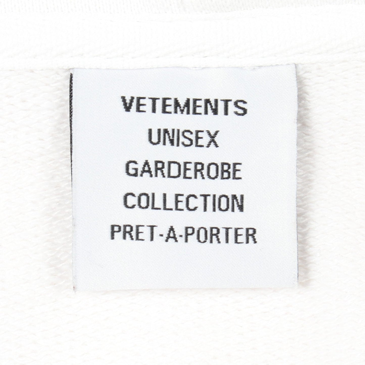 21AW Logo Tape Hoodie プルオーバーパーカー コットン ホワイト ヴェトモン トップス VETEMENTS