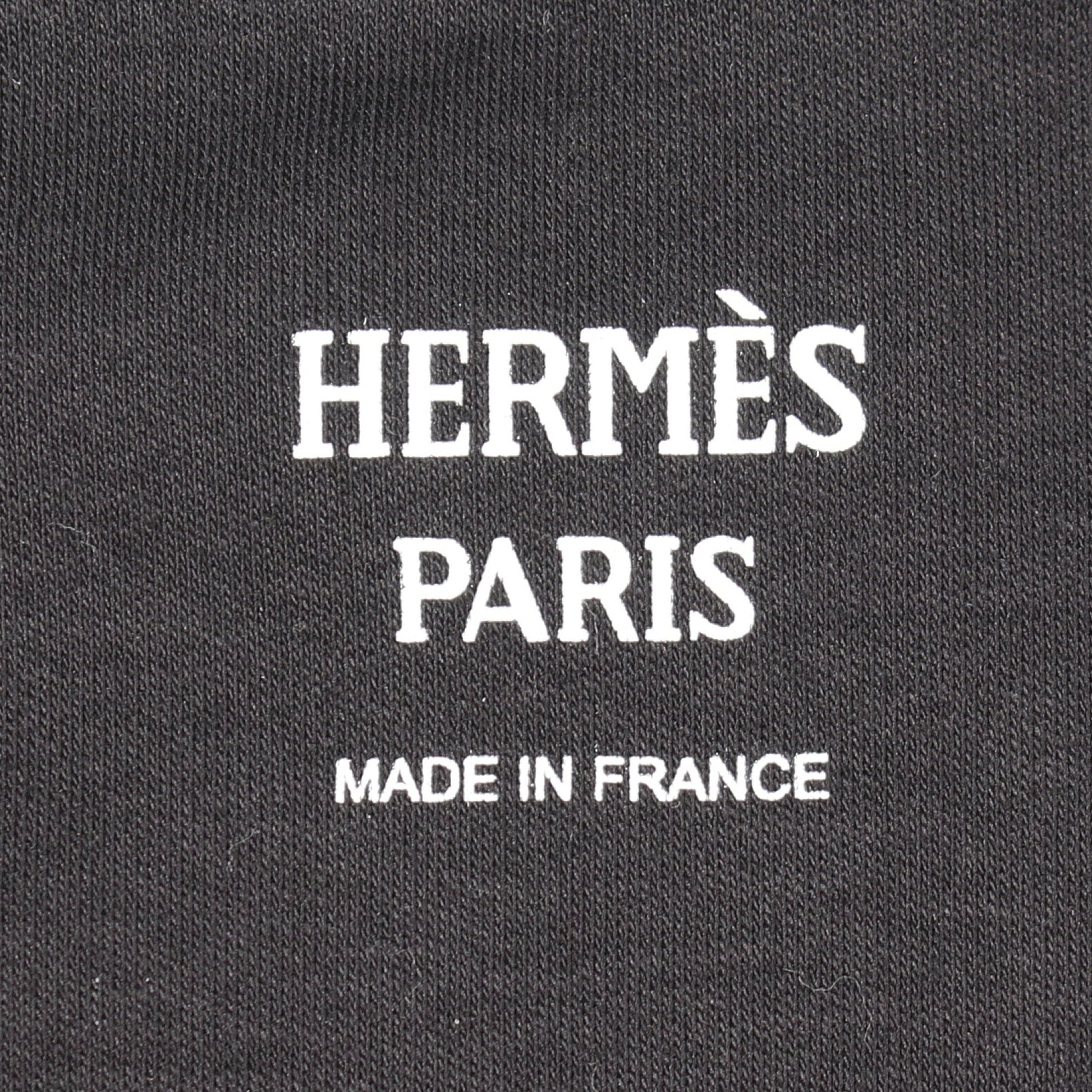 カルトゥッシュ 半袖Tシャツ コットン ブラック エルメス トップス HERMES