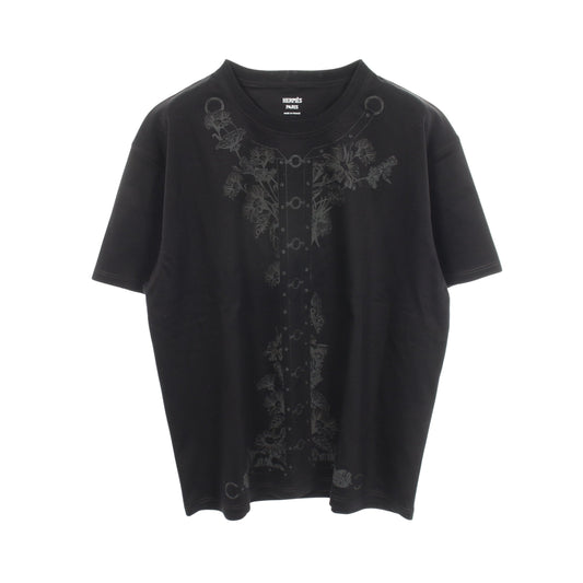 カルトゥッシュ 半袖Tシャツ コットン ブラック エルメス トップス HERMES