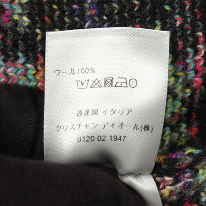 オブリーク 総柄 ニット ウール ブラック マルチカラー ディオール