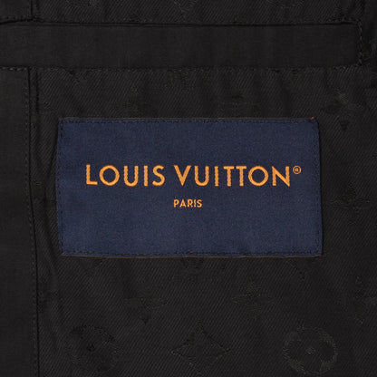 ライトボンバー ウィズ エンボス シグネチャーディテール ブルゾン コットン レーヨン ブラック ルイヴィトン アウター LOUIS VUITTON
