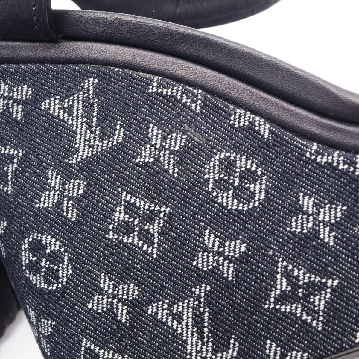 モノグラム ウェッジソール サンダル レザー デニム ネイビー ルイヴィトン シューズ LOUIS VUITTON