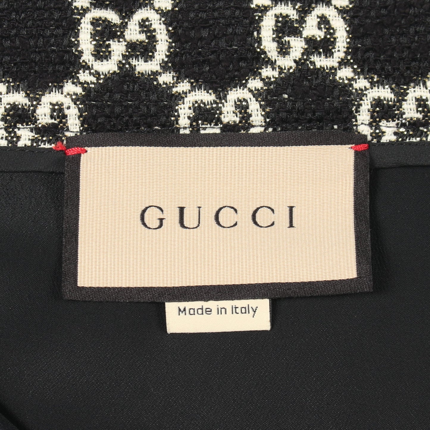 GG柄 ツイード スカート コットン ブラック オフホワイト グッチ ボトムス GUCCI