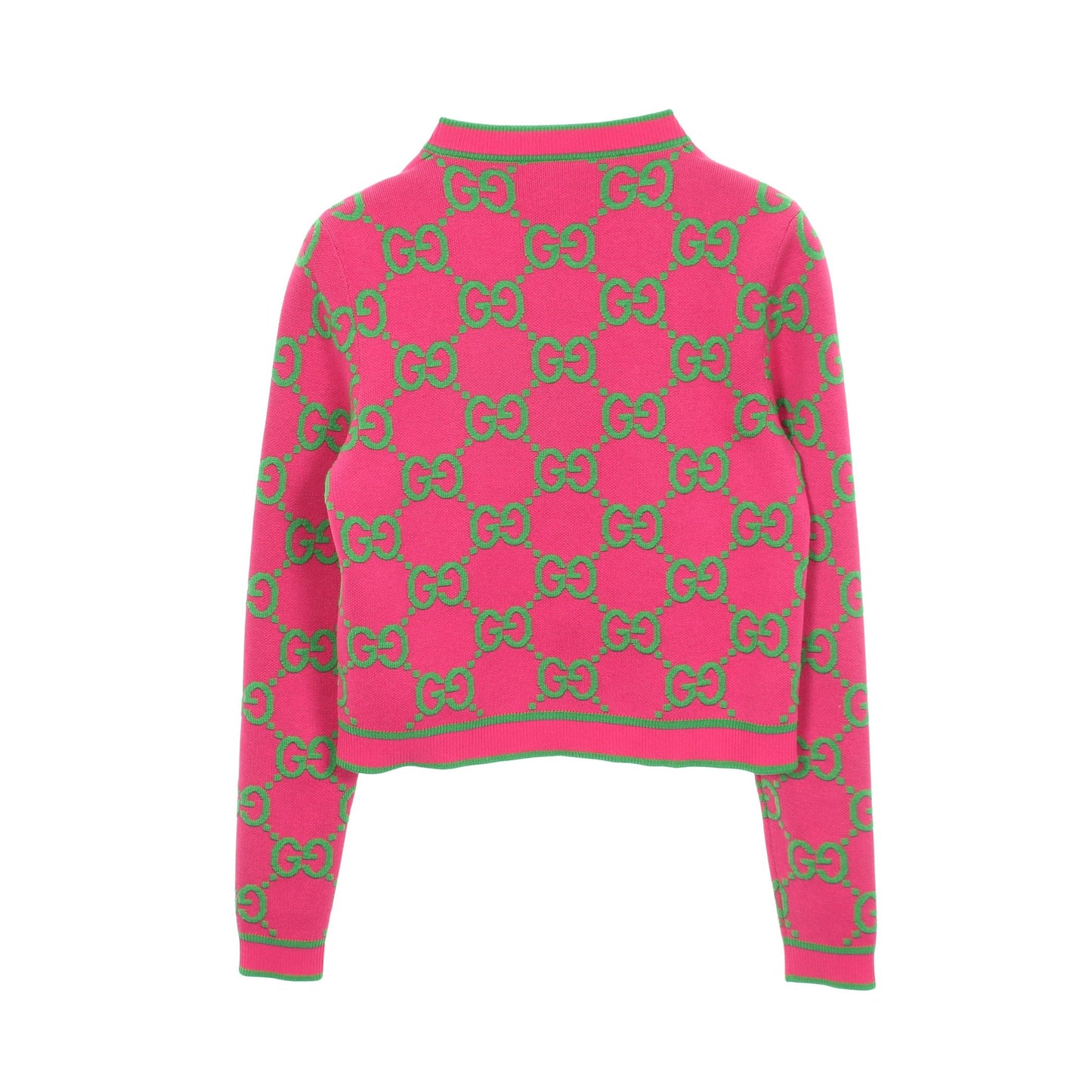 GG柄 カーディガン コットン ウール ピンクパープル グリーン グッチ トップス GUCCI