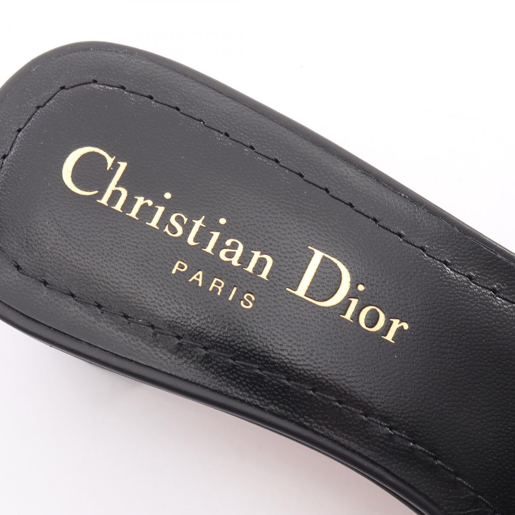Dway ミュール サンダル キャンバス ネイビー ベージュ クリスチャンディオール シューズ Christian Dior